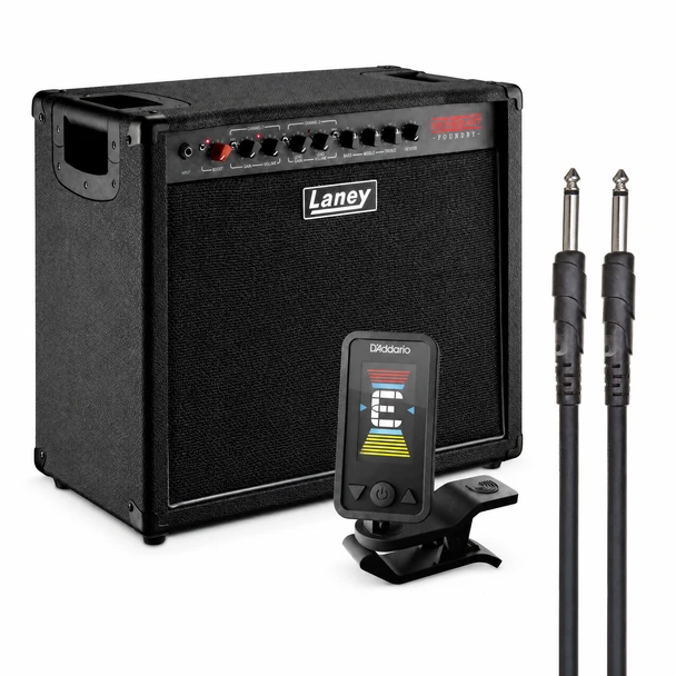 Laney IRF60-112 60W Guitar Combo Gigging Bundle with Tuner and Cable 