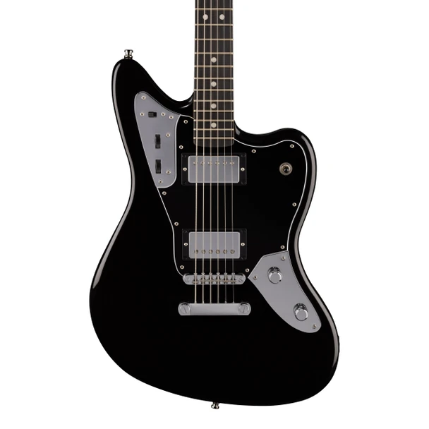 Fender Ltd Edition Player Fusion Jaguar Baritone Special Electric Guitar, Black, Ebony 