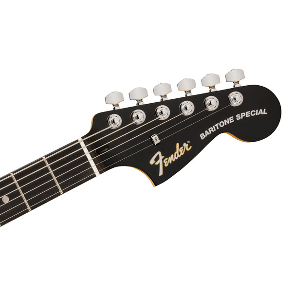 Fender Ltd Edition Player Fusion Jaguar Baritone Special Electric Guitar, Silverburst, Ebony 