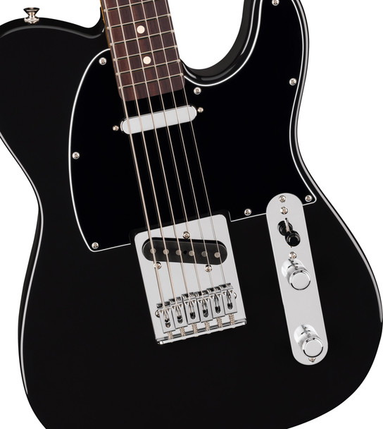 Fender 75th Anniversary Player II Baritone Telecaster Electric Guitar, Black, RW 