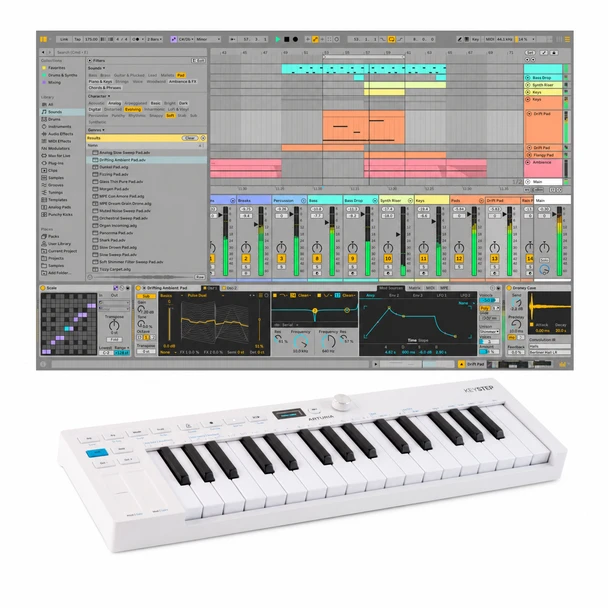 Arturia KeyStep mk2 Keyboard Controller with Ableton Live 12 Standard 