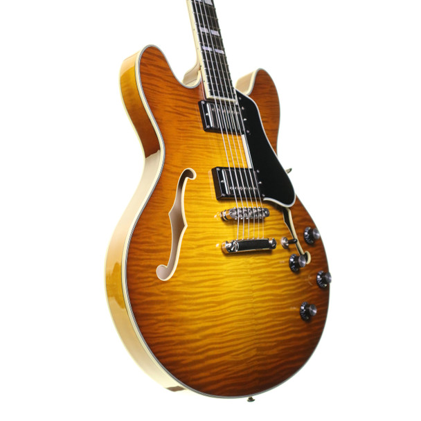 Eastman T486 Semi-Hollow Electric Guitar, Goldburst with Hard Case (pre-owned)