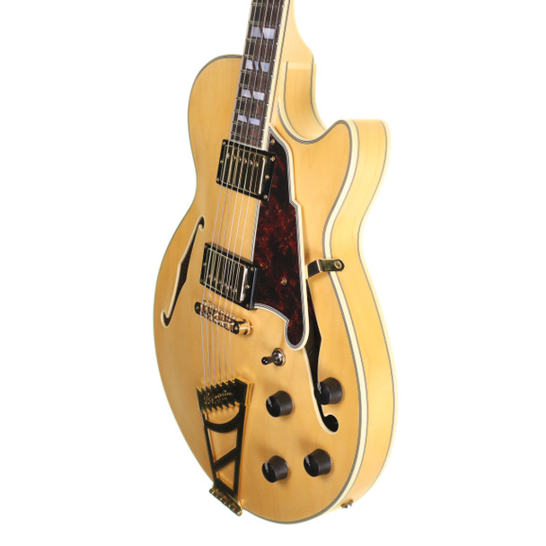D’Angelico Deluxe SS Satin Honey Hollowbody Electric Guitar (pre-owned)