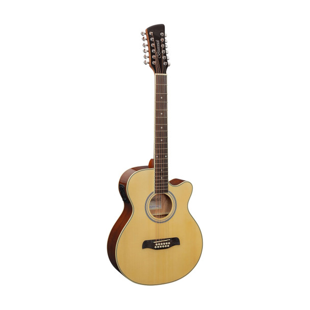 Brunswick Grand Auditorium 12 String Electro-Acoustic Guitar, Natural 
