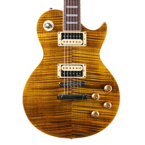 Harley Benton SC-550 II PAF Paradise Amber Flame Electric Guitar (pre-owned)