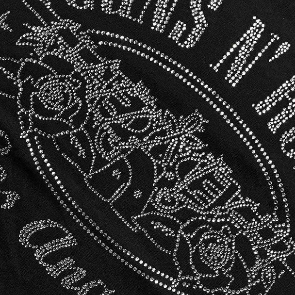 Guns N' Roses Unisex T-Shirt LA Logo (Black) (Embellished) Large 