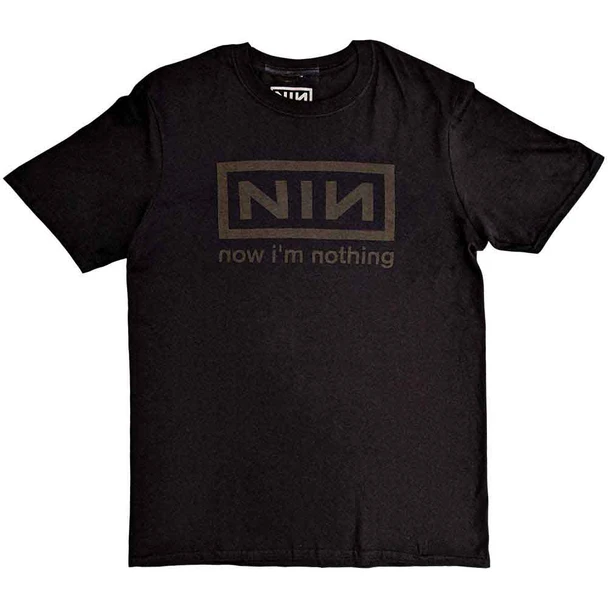 Nine Inch Nails Unisex T-Shirt Now I'm Nothing (Charcoal Grey) Large 