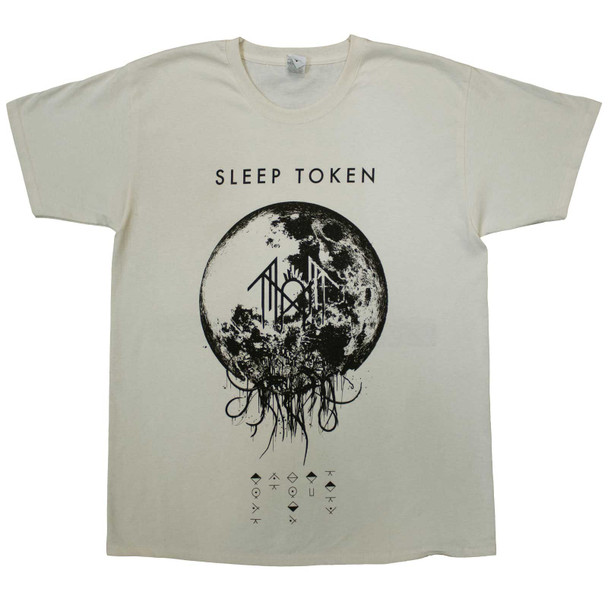 Sleep Token Unisex T-Shirt Take Me Back To Eden (Natural) (Back Print) Large 