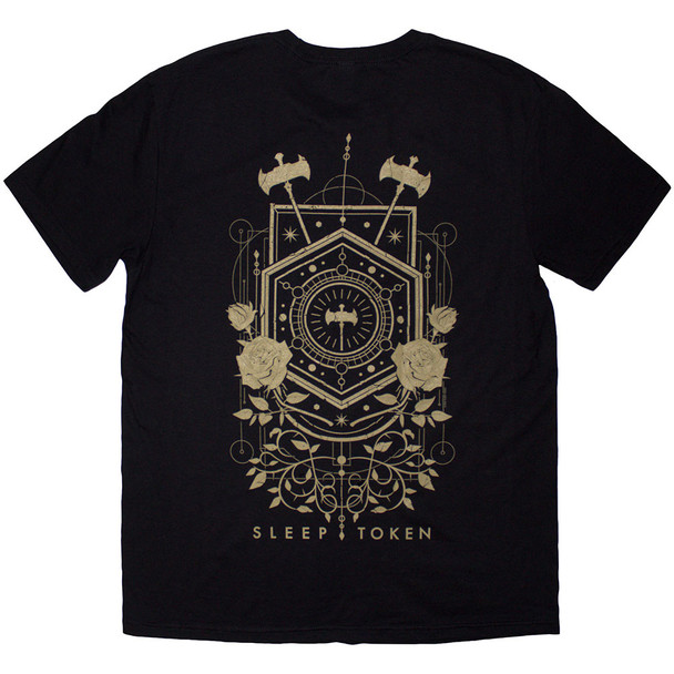 Sleep Token Unisex T-Shirt Emergence Feathered Host (Black) (Back Print) Large 