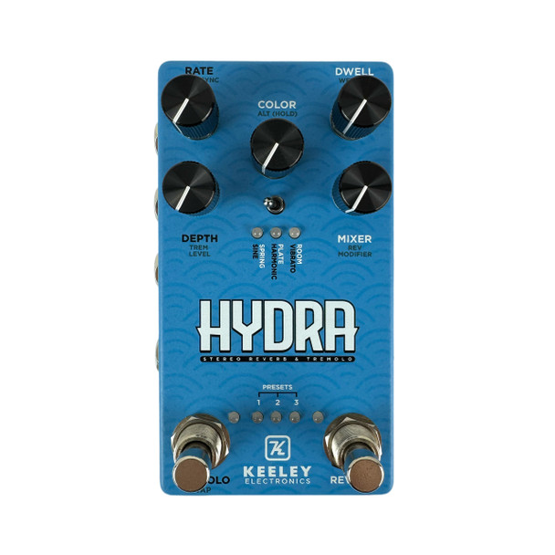 Keeley Hydra Stereo Reverb & Tremolo Effects Pedal  (pre-owned)