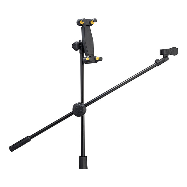 Hercules MS437B Quick Turn Boom Microphone Stand with Integrated Tablet Holder 