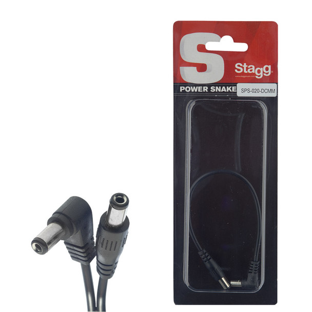 Stagg SPS-020-DCMM 20 cm Male to Male DC Power Cable 
