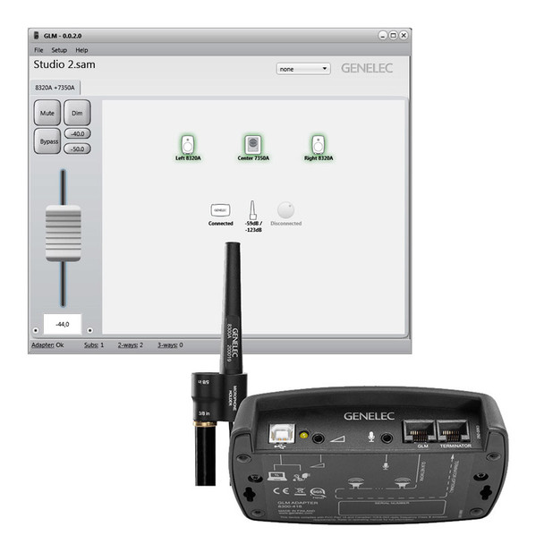 Genelec 8331 SAM Active Monitoring Bundle with GLM 3.0, White 