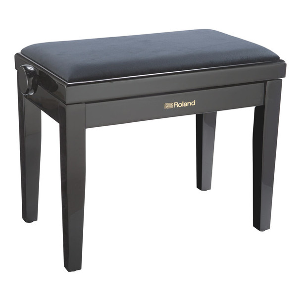 Roland RPB-220BK Rise & Fall Piano Bench, Black, Velour Top 