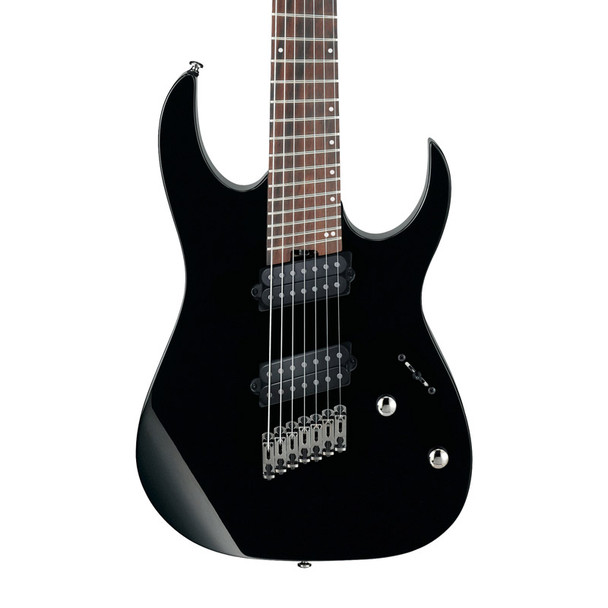 Ibanez RGMS7-BK RG Iron Label, 7 String Electric Guitar, Black 