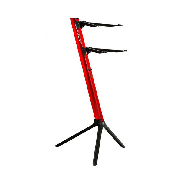 STAY 1100/02 Slim Lightweight Two Tier Keyboard Stand, Red 