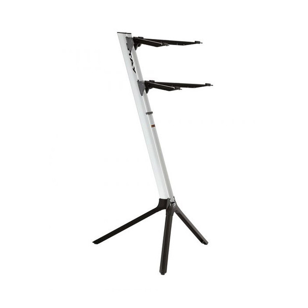 STAY 1100/02 Slim Lightweight Two Tier Keyboard Stand, Silver 