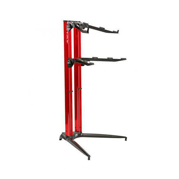 STAY PIANO 120002 Two Tier Heavy Duty Keyboard Stand, Red 