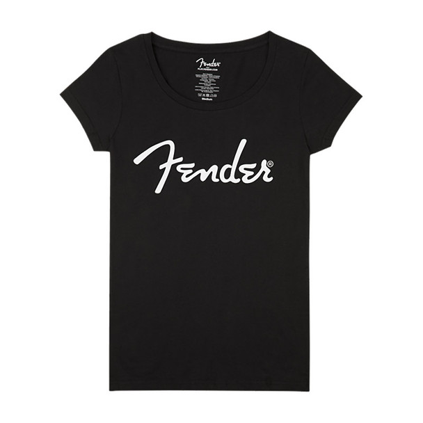 Fender Spaghetti Logo Women's T-Shirt, Black, Large 