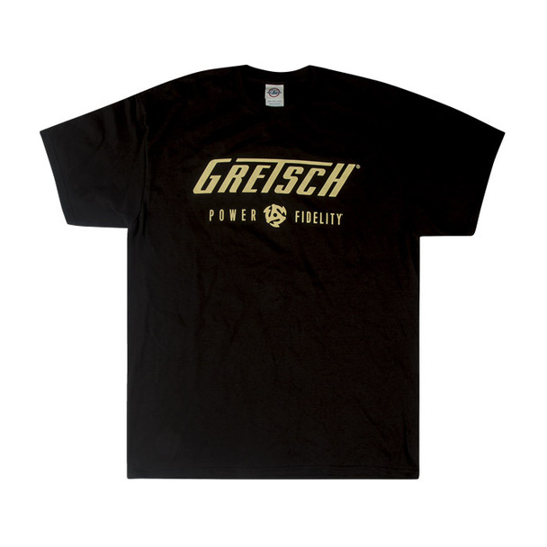 Gretsch Power & Fidelity Mens T-Shirt, Black, XL 