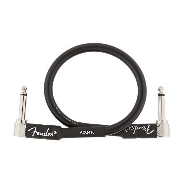Fender Pro Series 1 foot Instrument Cable, Black 