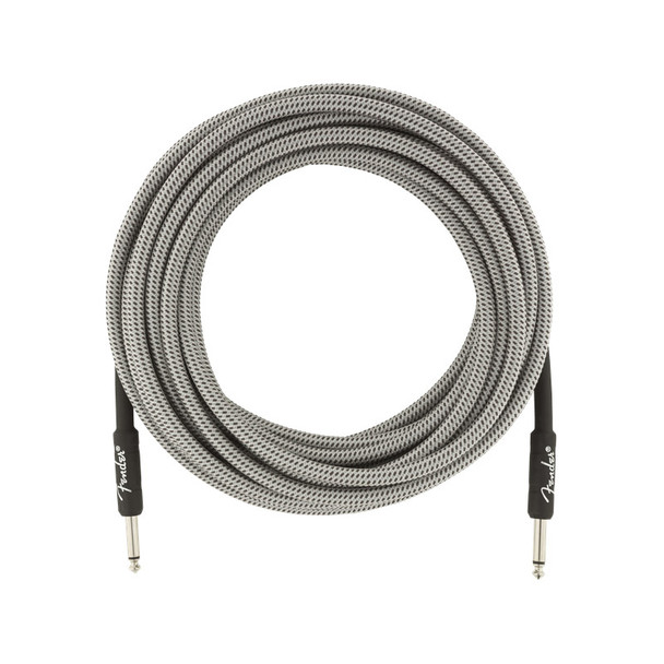 Fender Pro Series 25 foot Instrument Cable, White Tweed 