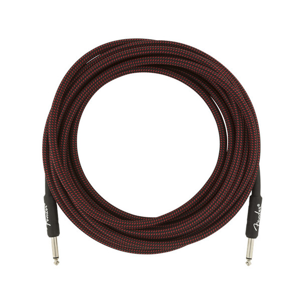 Fender Pro Series 18.6 foot Instrument Cable, Red Tweed 