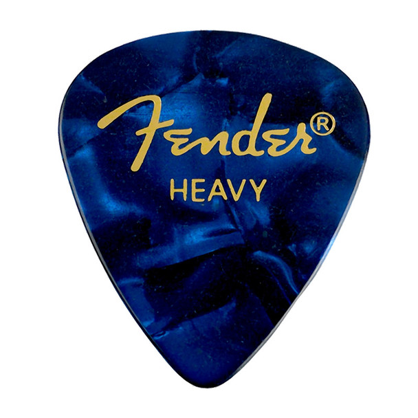 Fender 351 Shape Premium Picks, 12 Pack, Blue Moto, Heavy 