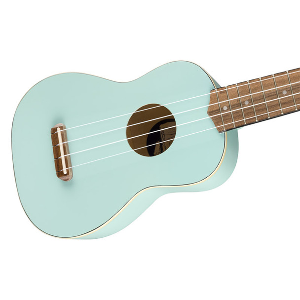 Fender Venice Soprano Ukulele, Daphne Blue, Walnut Fingerboard 