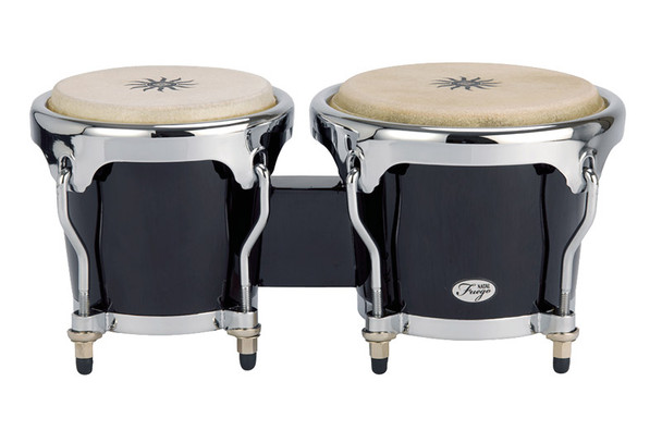 Natal NFU67B-HC Fuego Series Natural Wood Bongos in Gloss Black 