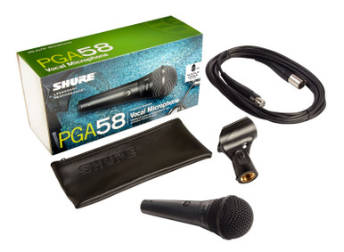 Shure PGA58-XLR Dynamic Vocal Microphone with XLR to XLR Cable