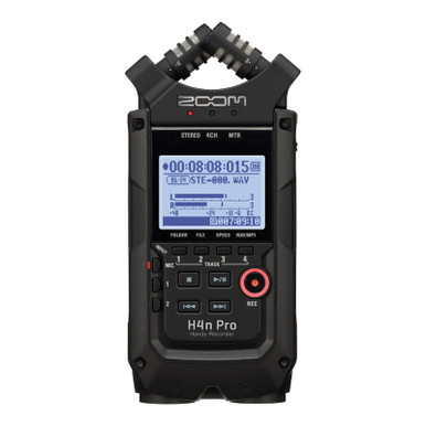 Zoom H4n Pro Portable Recorder, All Black Finish