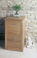 Mobel Oak Two Drawer Filing Cabinet - COR07A - 2