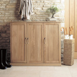 Mobel Oak Extra Large Shoe Cupboard - COR20F - 2