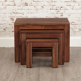 Mayan Walnut Nest of 3 Coffee Tables - CWC08A - 2