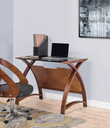 Curve Home Office Walnut Table (90cm) - JF-PC201-900-WT - 2