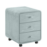 Curve Home Office Grey Ash Three Drawer Pedestal - JF-PC201-TDP - 2