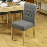 Mobel Oak four seat table and grey chairs - SOCOR04A-COR03E - 4