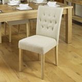 Mobel Oak 4-6 seat table and 6 cream chairs - SOCOR04B-COR03D - 3