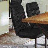 Urban Elegance Vintage Black Leather Dining Chairs VPR03B_2