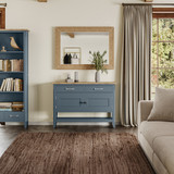 The Signature Blue Small Sideboard / Hall Console Table has an beautiful hand-finished oak top - CFR02B
