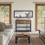 The Splash of Blue Low Bookcase / Console is an eco-friendly item made from reclaimed timber