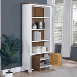 The Splash of White Large Open Bookcase with Doors is an eco-friendly item made from reclaimed timber