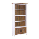 Splash of White Large Open Bookcase with Doors VTTW01B