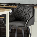 The Gun Metal Grey Bar Stools - the perfect addition to any kitchen bar counter - CK-STOOL-GR02