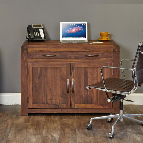 Shiro Walnut Hidden Home Office CDR06A