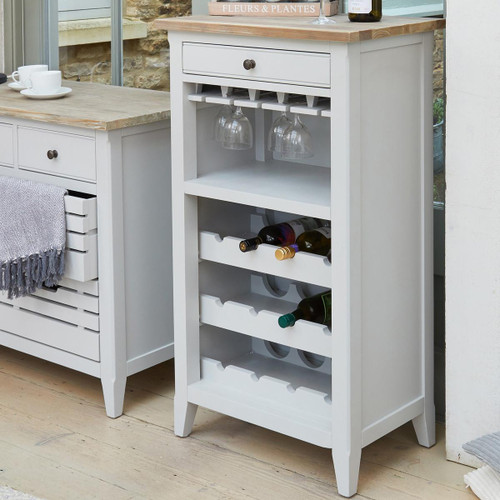 Signature Grey Wine Rack / Glass Storage Cabinet CFF05A