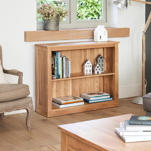 Mobel Oak Low Bookcase COR01B Mobel Oak Low Bookcase COR01B