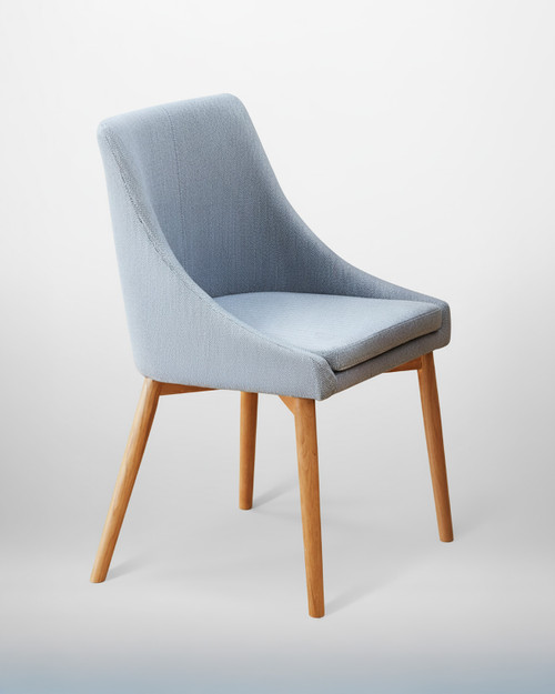 Stockbury Solid Oak Slate Grey Upholstered Dining Chairs (Pack of 2) WFS-BH-SBO03L