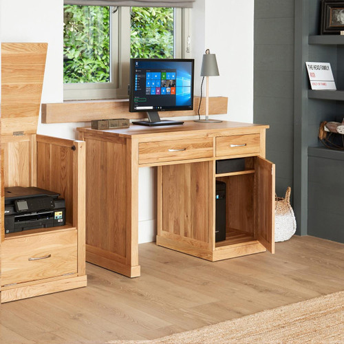Mobel Oak Single Pedestal Computer Desk COR06B Mobel Oak Single Pedestal Computer Desk COR06B